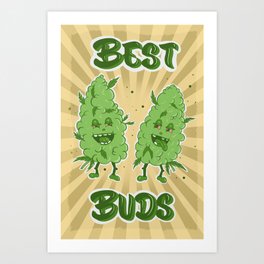 Best Buds Colourised Art Print
