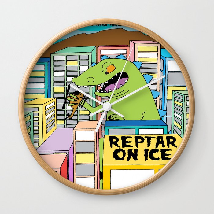 REPTAR ON ICE 2 Wall Clock