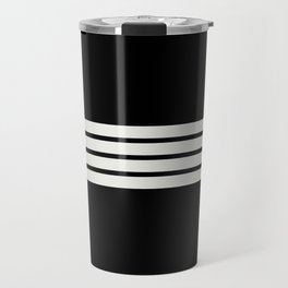 Narinaga - Classic Black And White Retro Stripes Travel Mug