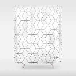 Black and white geometrics Shower Curtain