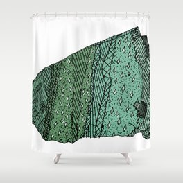 Fuchsitic Quartzite Shower Curtain