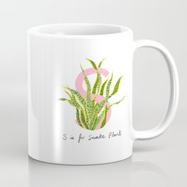 S is for Snake Plant Coffee Mug
