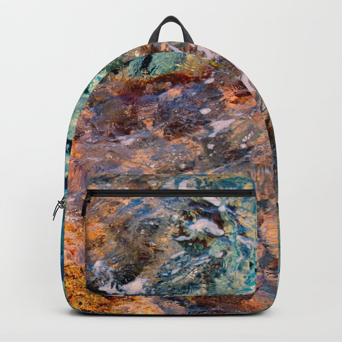 Abstract Flowing Water Photo Manipulation Backpack