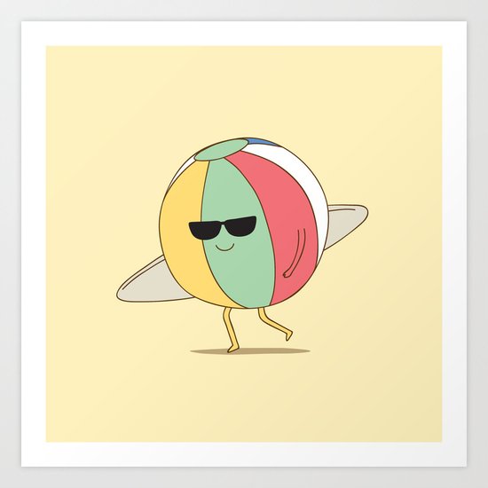 beach ball Art Print