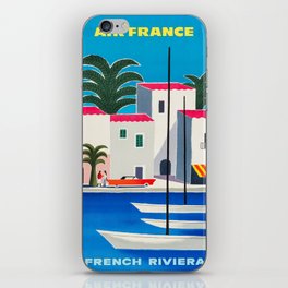 Air France French Riviera 1965 Vintage Travel iPhone Skin