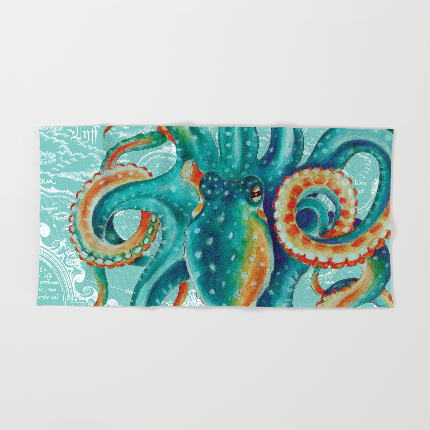 light teal towels