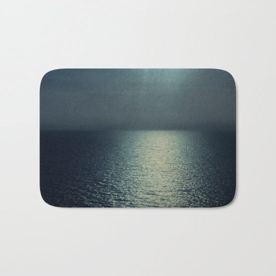 sea - sunset blue Bath Mat