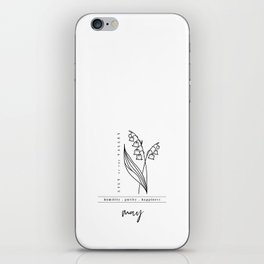 May Birth Flower | Lily Of The Valley iPhone Skin