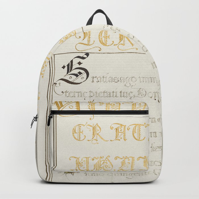 Vintage calligraphic art poster Backpack