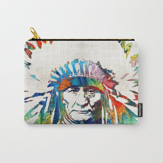 Native American Art - Chief - By Sharon Cummings Carry-All Pouch
