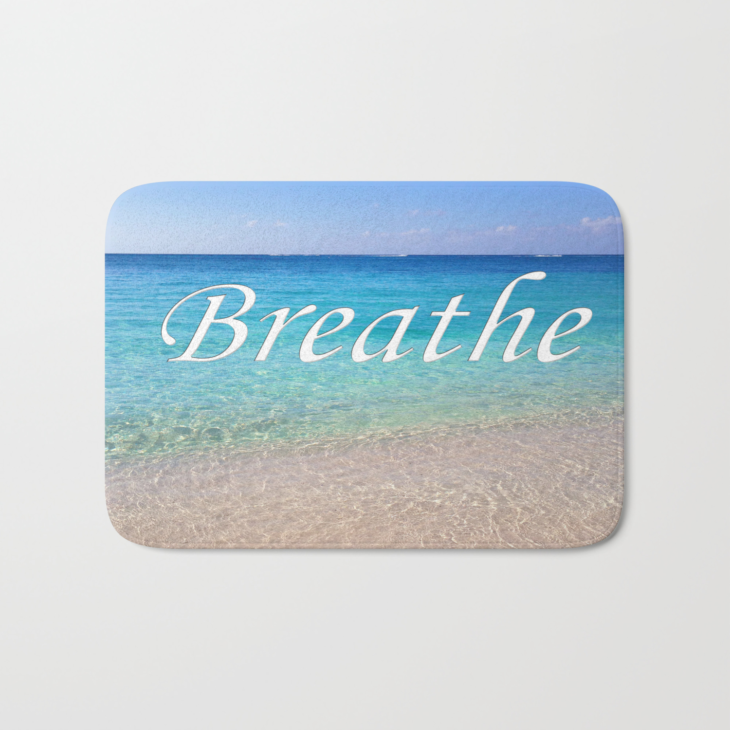 Breathe Cayman Relaxing Beach Waves Bath Mat Breathe Cayman Relaxing Beach Waves Bath Mat