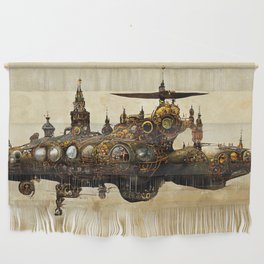 Steampunk Flying Fortress Wall Hanging