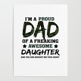 Dad of daughter Fathersday 2022 gifts Poster