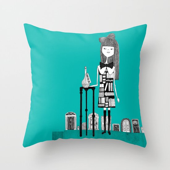 DRINK ME Throw Pillow