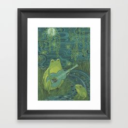 Serenade Of A Frog Framed Art Print