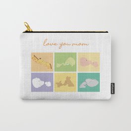 Mom & baby, mothers day, gift for mom daddy, baby due, family T-shirt Carry-All Pouch