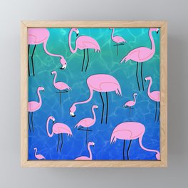 Flamingo Pond Framed Mini Art Print