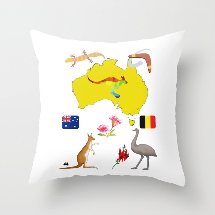 Australian icons Throw Pillow