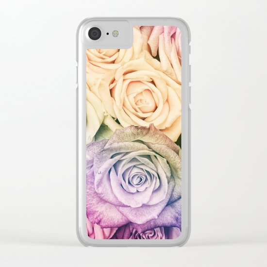 Some people grumble- Colorful Roses- Rose pattern Clear iPhone Case