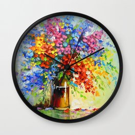 Bouquet of wild flowers Wall Clock