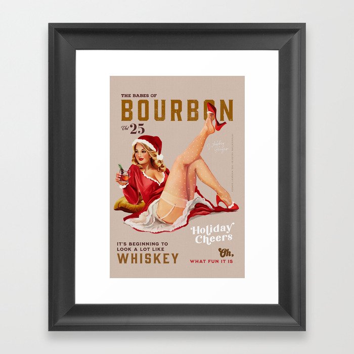 The Babes Of Bourbon Vol. 25: Holiday Cheers Framed Art Print