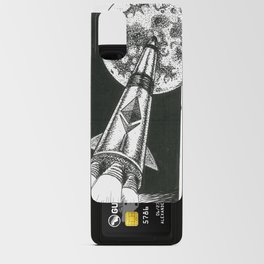 rocket to the moon Android Card Case