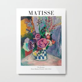 The Peonies, by Henri Matisse.  Metal Print