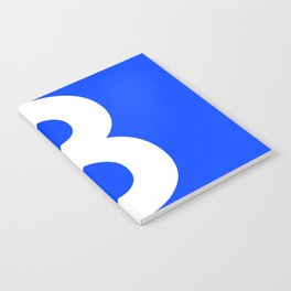 Number 3 (White & Blue) Notebook