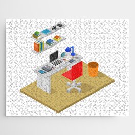Isometric office desk Jigsaw Puzzle