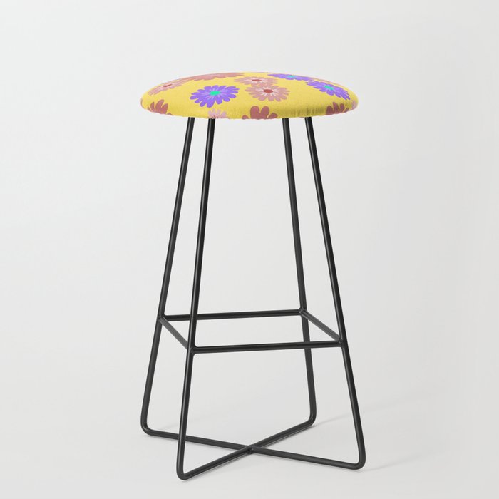 Floral Texture Background Bar Stool