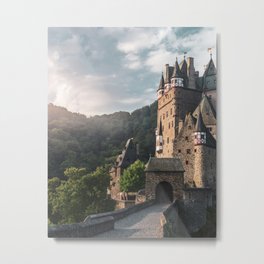 Sunrise At Castle Eltz, Germany Metal Print | Tale, Photo, Landscape, Burg, Forest, Medieval, Historical, Hill, Fairytale, Gate 