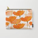 Orange Poppies On A White Background #decor #society6 #buyart Carry-All Pouch
