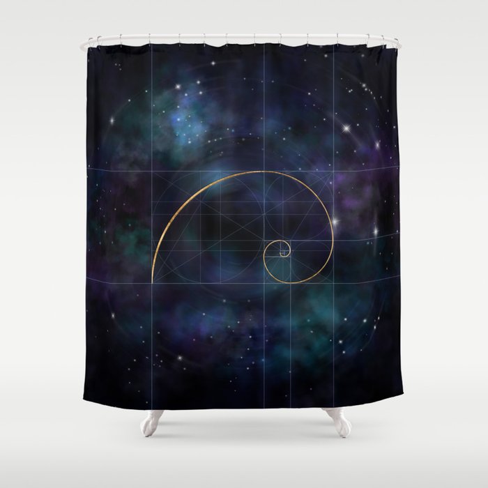 Golden Spiral - Sacred Geometry Shower Curtain