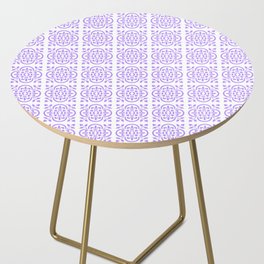 Art Deco Style Repeat Pattern Lilac Purple Side Table