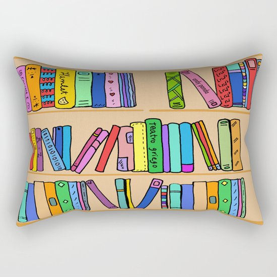The library Rectangular Pillow