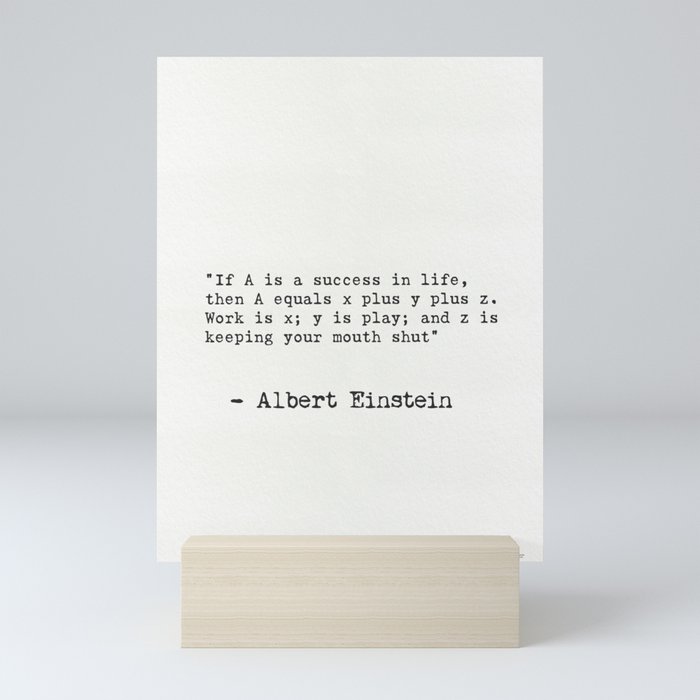 Albert Einstein great quote 5 Mini Art Print