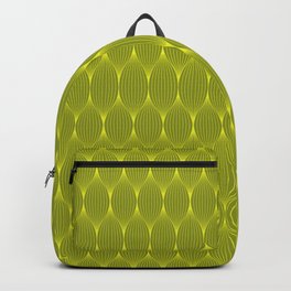 Grey On Yellow Optical Waves Repeat Pattern Backpack | Waves, Outline, Digital, Contour, Abstract, Drawaline, Billowy, Greyandyellow, Movement, Geometrical 