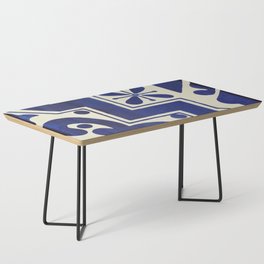 Geometric deep blue neo mexican talavera tile Coffee Table