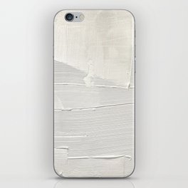 Relief [1]: an abstract, textured piece in white by Alyssa Hamilton Art iPhone Skin