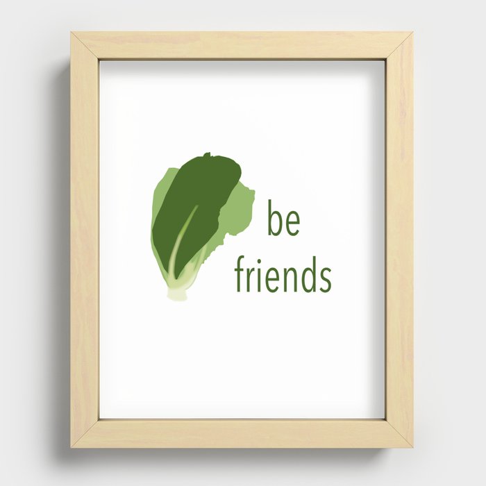 Lettuce Be Friends Recessed Framed Print