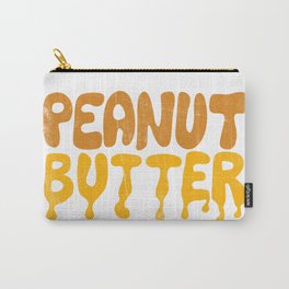 PEANUT BUTTER Carry-All Pouch | Handwriting, Cute, Illustration, Gooey, Kitchen, Ink, Handwritten, Drip, Type, Font 