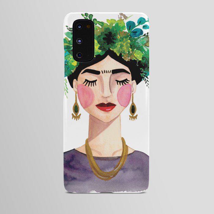 Floral Frida - Gray Android Case