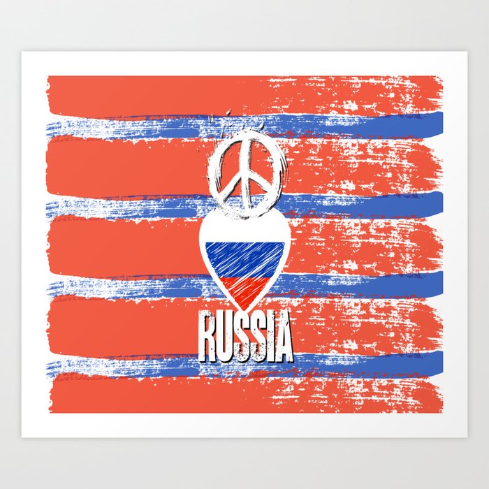 Peace, Love, Russia Art Print