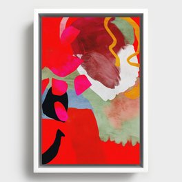 phantasy in red abstract Framed Canvas