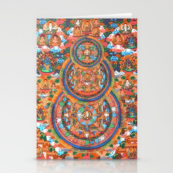 Triple Mandala Buddhist Art Stationery Cards