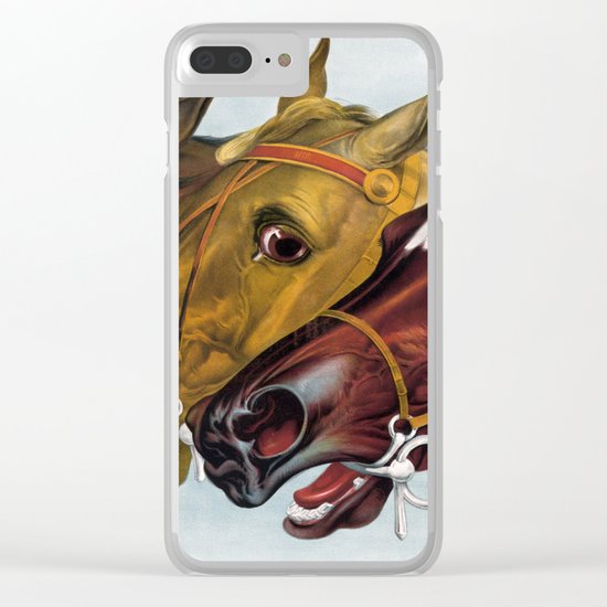 Horse head portraits Clear iPhone Case