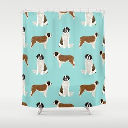 Saint Bernard dog breed pet portrait pure breed unique dogs gifts Shower Curtain