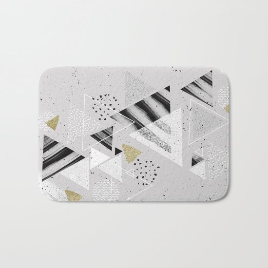 Geometric abstract triangles Bath Mat
