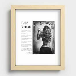 Dear Woman - Respect yourself Recessed Framed Print