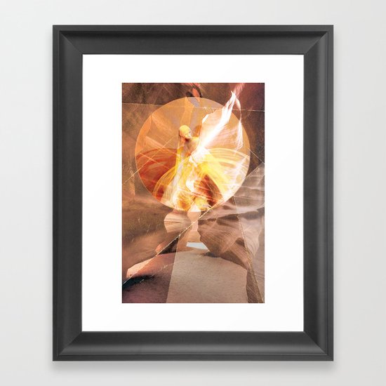 walking to the moon Framed Art Print